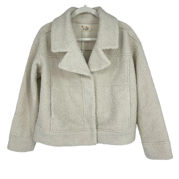 Marine Layer Quebec Sherpa Jacket Antique White Small NWT